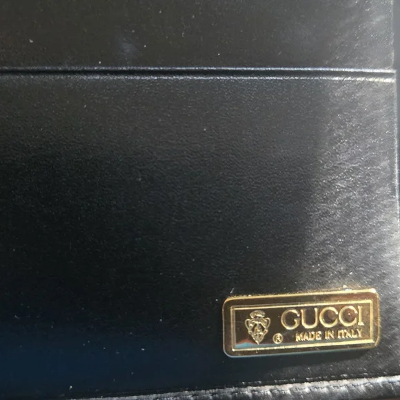 Gucci Black Leather Wallet with Gold Accents - Picture 13 of 16